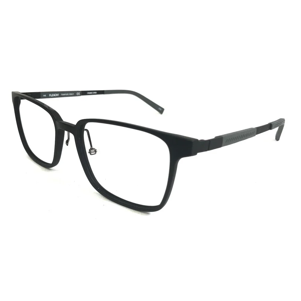 Flexon Eyeglasses Frames EP8007 002 Matte Black Gray Square Full Rim 54-18-145